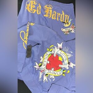 Ed Hardy Blue Matching Tracksuit Set